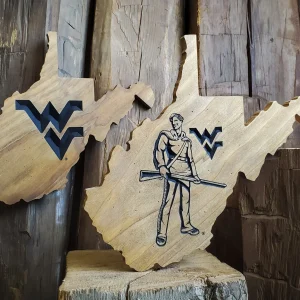 WVU Engraved State Outline Plaques