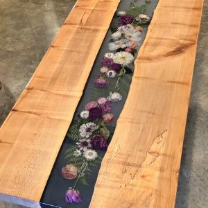Maple, Flower and Resin Coffee Table